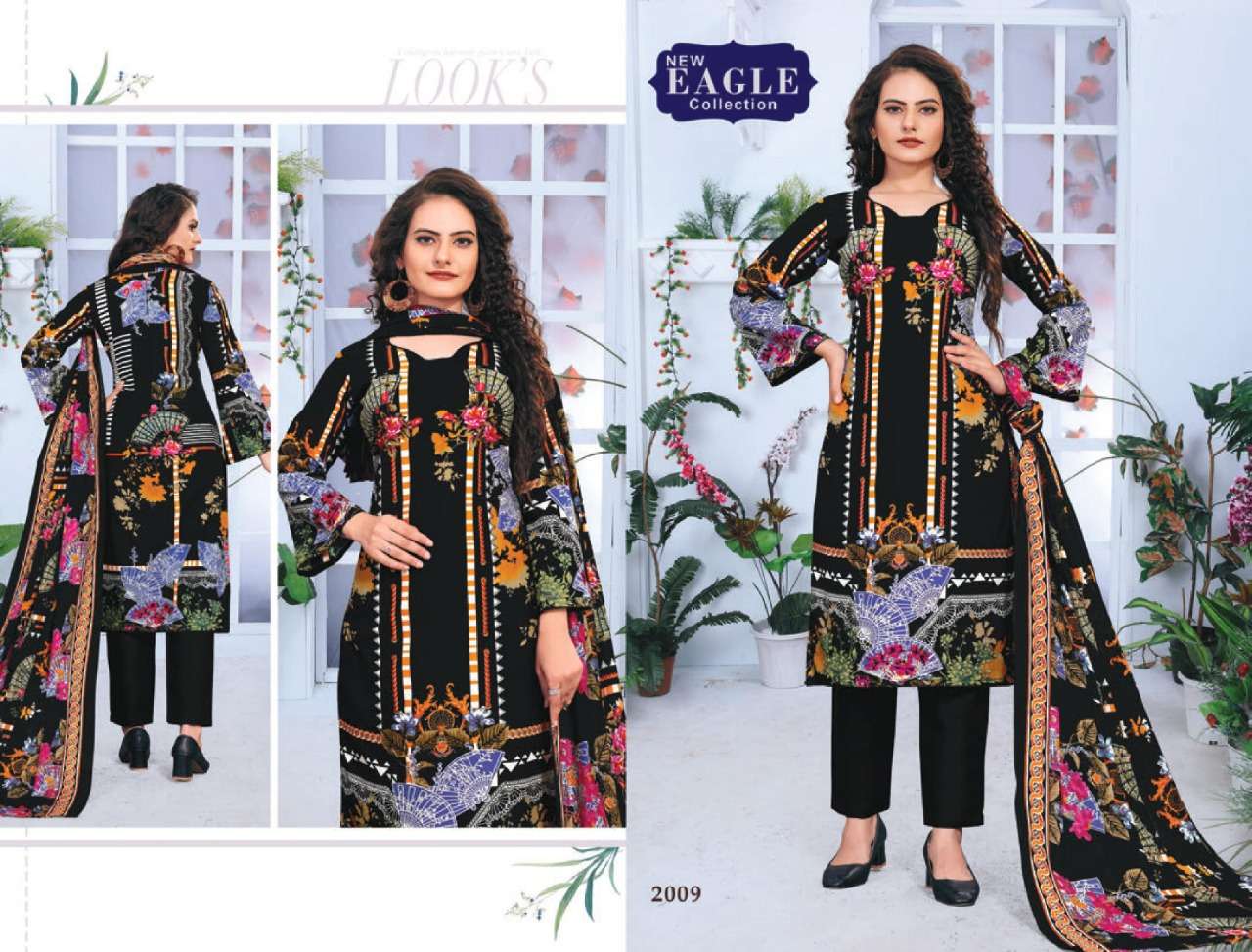 INAYA VOL-2 BY NEW EAGLE COLLECTION 2001 TO 2010 SERIES BEAUTIFUL SUITS COLORFUL STYLISH FANCY CASUAL WEAR & ETHNIC WEAR KARACHI COTTON DRESSES AT WHOLESALE PRICE