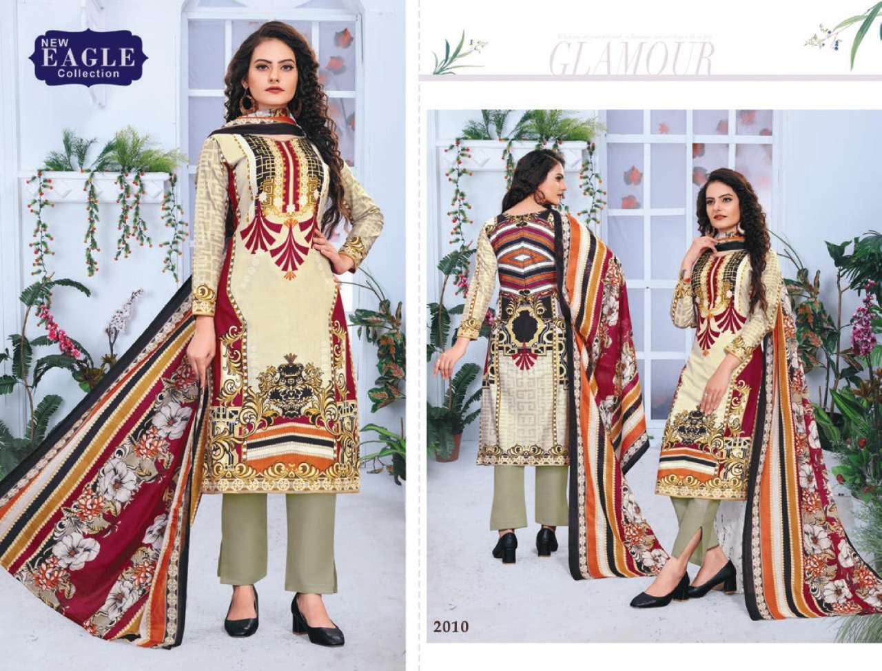 INAYA VOL-2 BY NEW EAGLE COLLECTION 2001 TO 2010 SERIES BEAUTIFUL SUITS COLORFUL STYLISH FANCY CASUAL WEAR & ETHNIC WEAR KARACHI COTTON DRESSES AT WHOLESALE PRICE