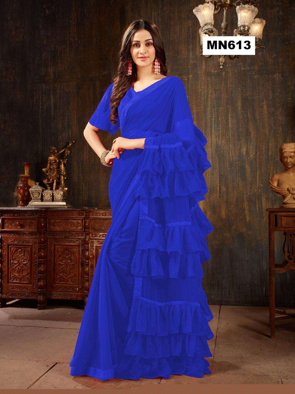 MANOHARI 601 SERIES BY MANOHARI INDIAN TRADITIONAL WEAR COLLECTION BEAUTIFUL STYLISH FANCY COLORFUL PARTY WEAR & OCCASIONAL WEAR GEORGETTE SAREES AT WHOLESALE PRICE