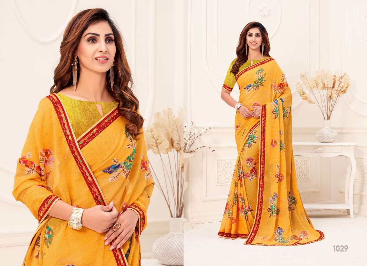 APSARA VOL-4 BY ALVEERA 1029 TO 1036 SERIES INDIAN TRADITIONAL WEAR COLLECTION BEAUTIFUL STYLISH FANCY COLORFUL PARTY WEAR & OCCASIONAL WEAR GEORGETTE PRINT SAREES AT WHOLESALE PRICE