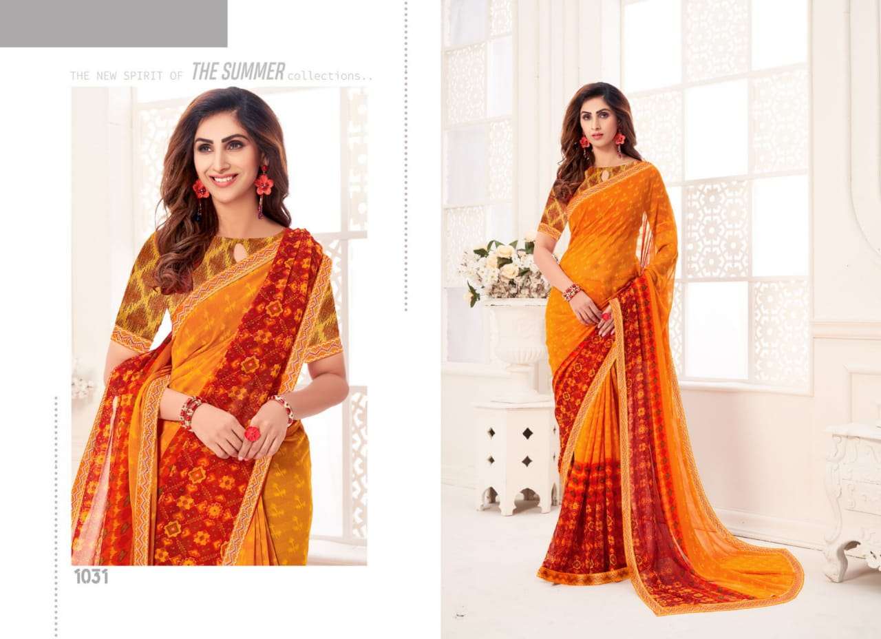 APSARA VOL-4 BY ALVEERA 1029 TO 1036 SERIES INDIAN TRADITIONAL WEAR COLLECTION BEAUTIFUL STYLISH FANCY COLORFUL PARTY WEAR & OCCASIONAL WEAR GEORGETTE PRINT SAREES AT WHOLESALE PRICE