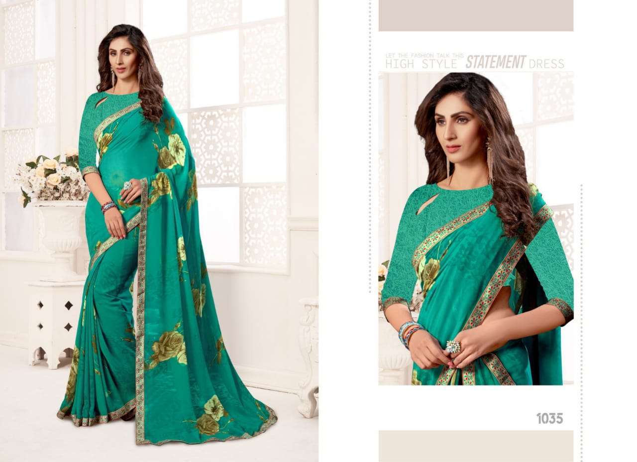 APSARA VOL-4 BY ALVEERA 1029 TO 1036 SERIES INDIAN TRADITIONAL WEAR COLLECTION BEAUTIFUL STYLISH FANCY COLORFUL PARTY WEAR & OCCASIONAL WEAR GEORGETTE PRINT SAREES AT WHOLESALE PRICE