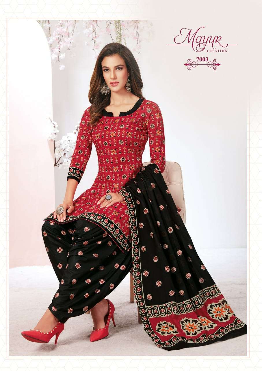 IKKAT VOL-7 BY MAYUR CREATION 7001 TO 7010 SERIES BEAUTIFUL SUITS STYLISH FANCY COLORFUL PARTY WEAR & OCCASIONAL WEAR PURE COTTON PRINT DRESSES AT WHOLESALE PRICE