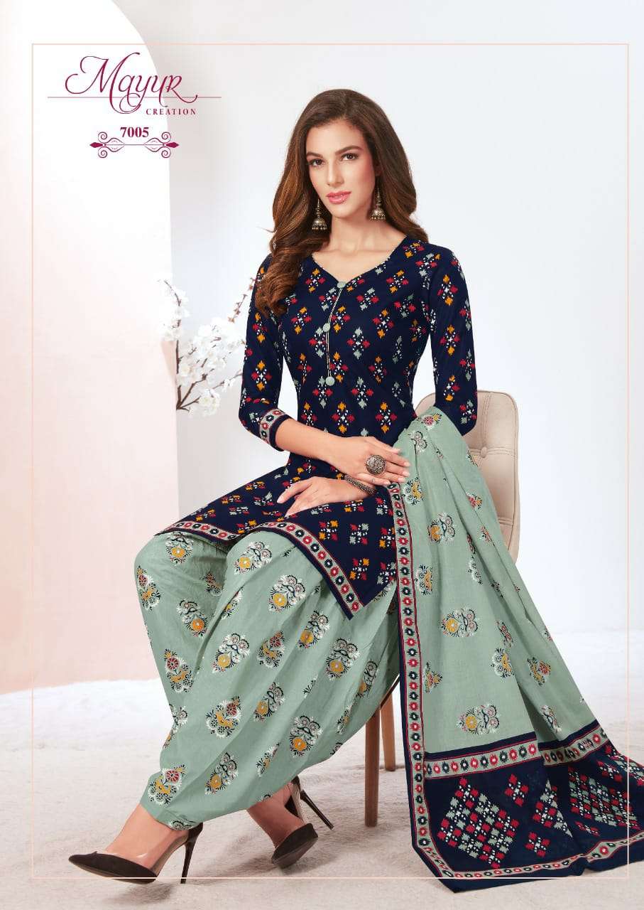 IKKAT VOL-7 BY MAYUR CREATION 7001 TO 7010 SERIES BEAUTIFUL SUITS STYLISH FANCY COLORFUL PARTY WEAR & OCCASIONAL WEAR PURE COTTON PRINT DRESSES AT WHOLESALE PRICE
