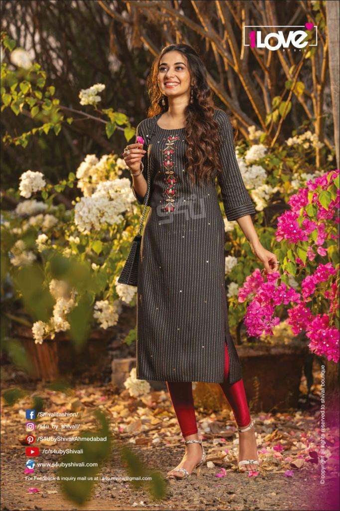GLAMOUR BY 1 LOVE 001 TO 008 SERIES DESIGNER STYLISH FANCY COLORFUL BEAUTIFUL PARTY WEAR & ETHNIC WEAR COLLECTION PREMIUM RAYON KURTIS AT WHOLESALE PRICE