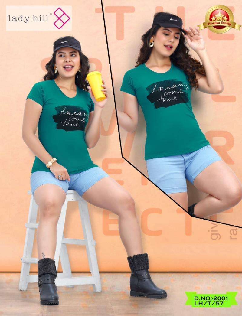 LADY HILL 2001 COLOURS BY LADY HILL 2001-A TO 2001-H SERIES DESIGNER STYLISH FANCY COLORFUL BEAUTIFUL PARTY WEAR & ETHNIC WEAR COLLECTION HOSIERY COTTON TOPS AT WHOLESALE PRICE