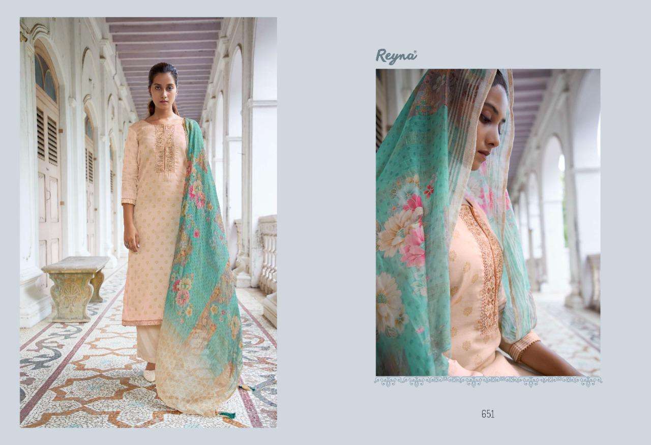 ENIGMA VOL-3 BY REYNA 651 TO 656 SERIES INDIAN TRADITIONAL WEAR COLLECTION BEAUTIFUL STYLISH FANCY COLORFUL PARTY WEAR & OCCASIONAL WEAR TUSSAR SILK DIGITAL PRINT WITH EMBROIDERY DRESSES AT WHOLESALE PRICE