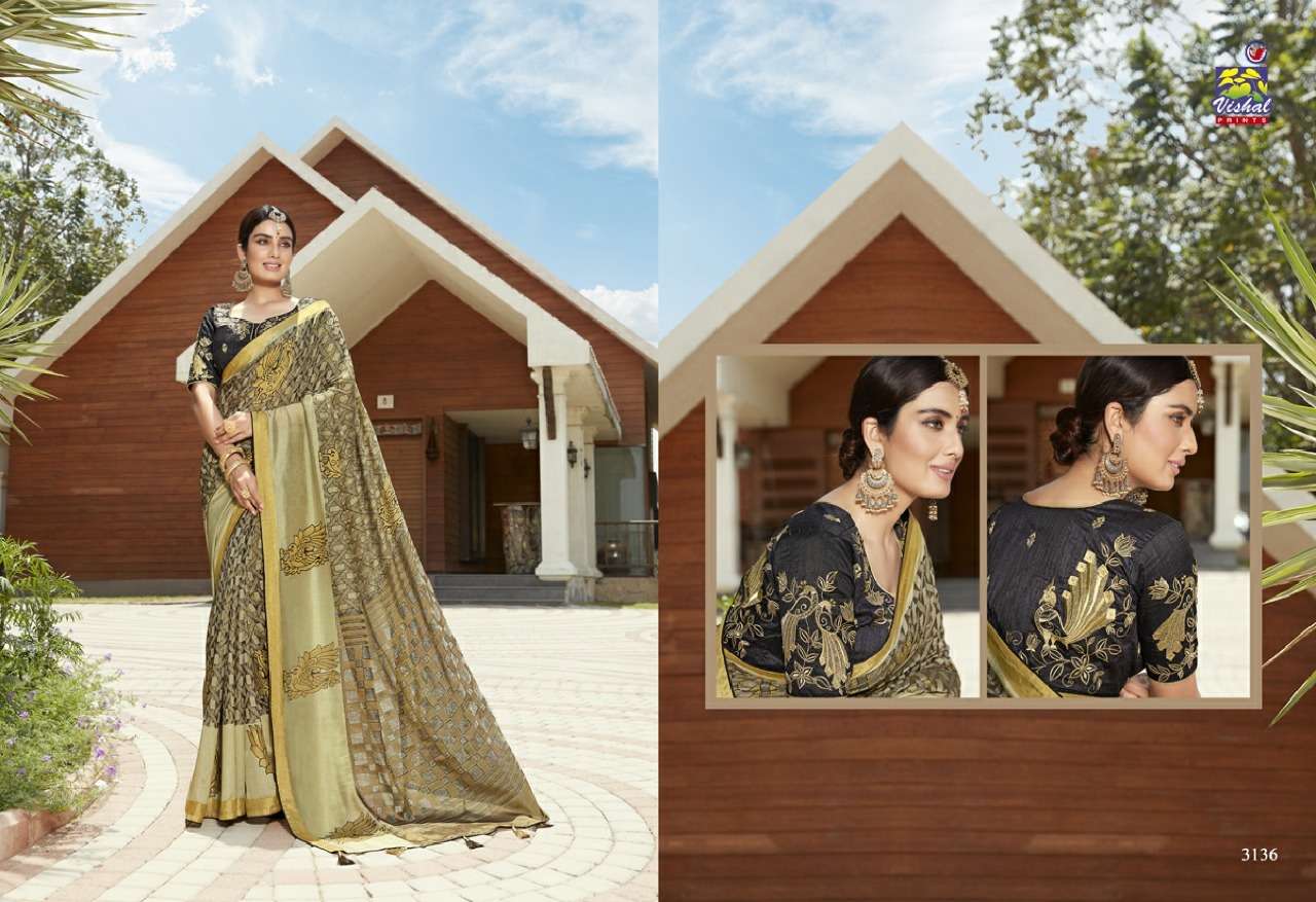 SANGINI BY VISHAL PRINTS 3132 TO 3143 SERIES INDIAN TRADITIONAL WEAR COLLECTION BEAUTIFUL STYLISH FANCY COLORFUL PARTY WEAR & OCCASIONAL WEAR FANCY SAREES AT WHOLESALE PRICE