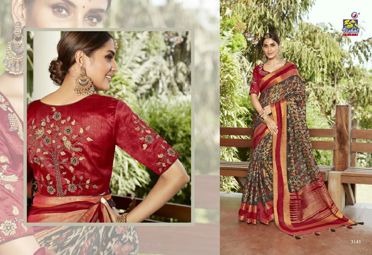 SANGINI BY VISHAL PRINTS 3132 TO 3143 SERIES INDIAN TRADITIONAL WEAR COLLECTION BEAUTIFUL STYLISH FANCY COLORFUL PARTY WEAR & OCCASIONAL WEAR FANCY SAREES AT WHOLESALE PRICE