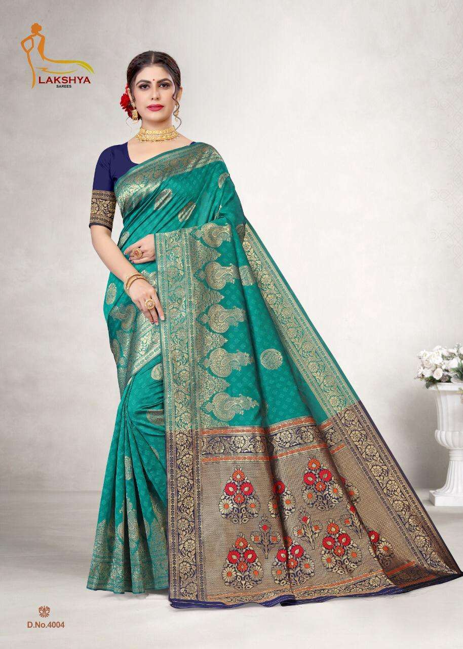VIDYA VOL-4 BY LAKSHYA 4001 TO 4005 SERIES DESIGNER STYLISH FANCY COLORFUL BEAUTIFUL PARTY WEAR & ETHNIC WEAR COLLECTION JACQUARD SILK KURTIS AT WHOLESALE PRICE
