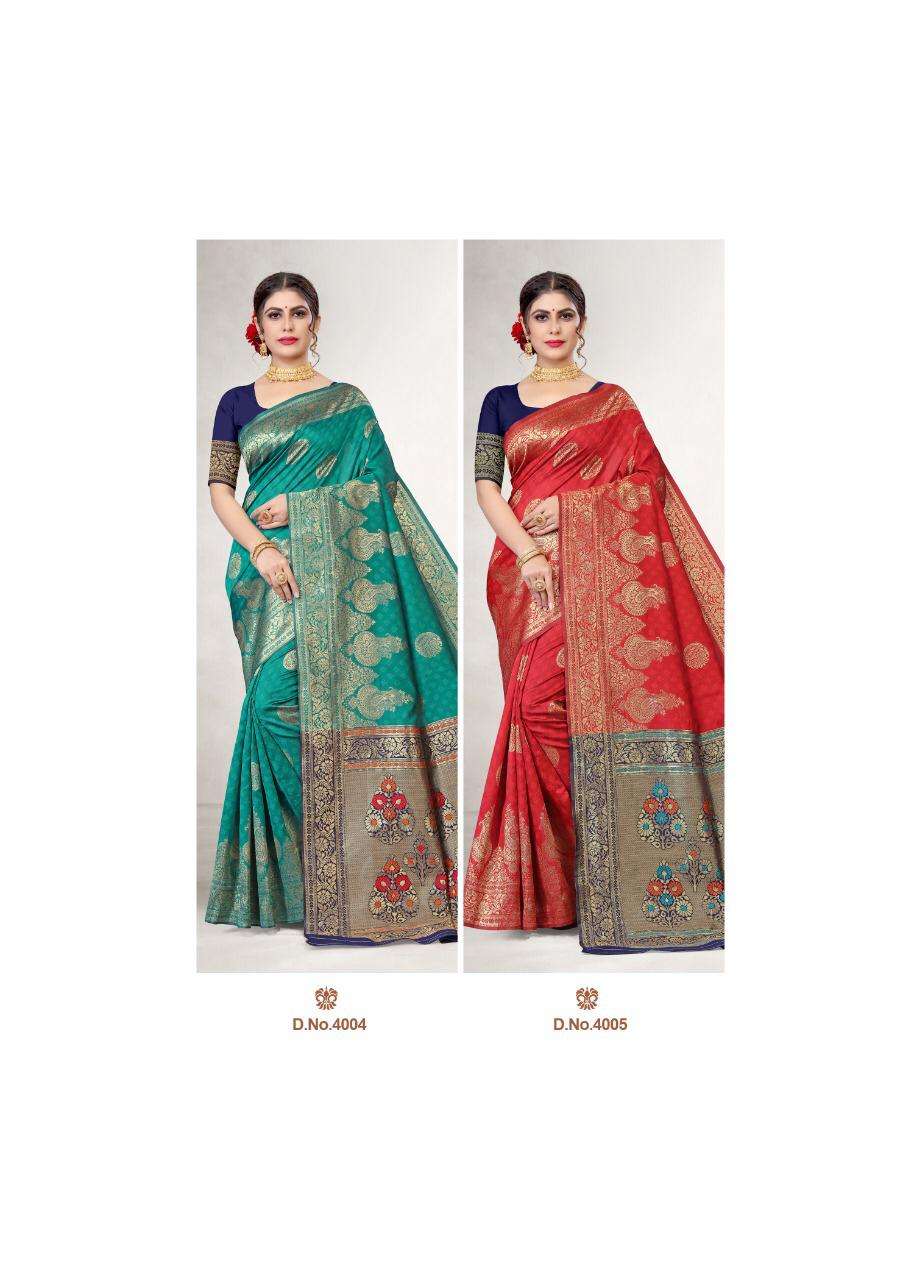 VIDYA VOL-4 BY LAKSHYA 4001 TO 4005 SERIES DESIGNER STYLISH FANCY COLORFUL BEAUTIFUL PARTY WEAR & ETHNIC WEAR COLLECTION JACQUARD SILK KURTIS AT WHOLESALE PRICE