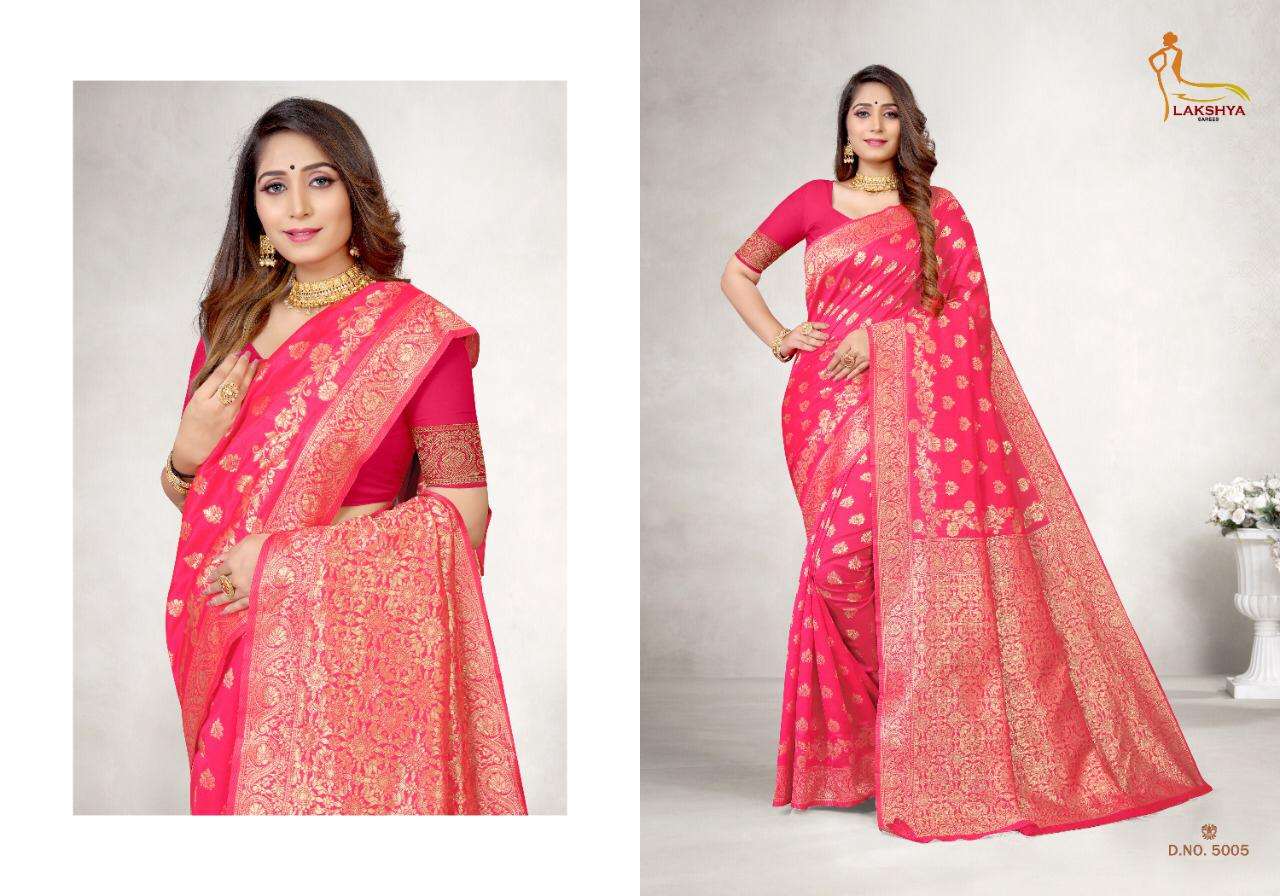 VIDYA VOL-5 BY LAKSHYA 5001 TO 5005 SERIES DESIGNER STYLISH FANCY COLORFUL BEAUTIFUL PARTY WEAR & ETHNIC WEAR COLLECTION JACQUARD SILK KURTIS AT WHOLESALE PRICE