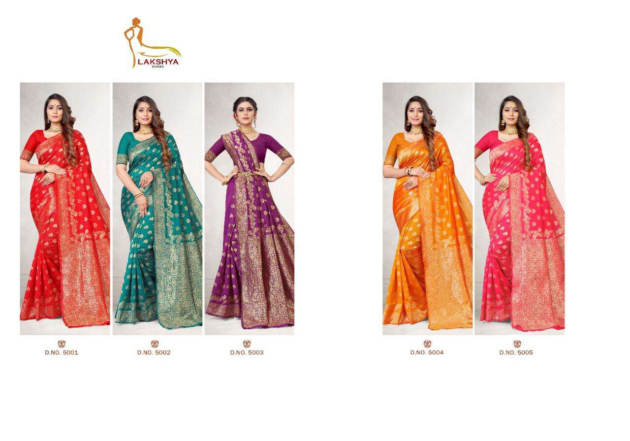 VIDYA VOL-5 BY LAKSHYA 5001 TO 5005 SERIES DESIGNER STYLISH FANCY COLORFUL BEAUTIFUL PARTY WEAR & ETHNIC WEAR COLLECTION JACQUARD SILK KURTIS AT WHOLESALE PRICE