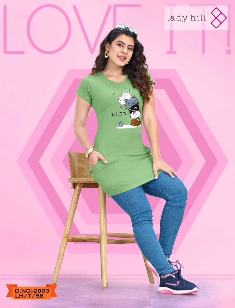 LADY HILL 2003 COLOURS BY LADY HILL 2003-A TO 20031-F SERIES DESIGNER STYLISH FANCY COLORFUL BEAUTIFUL PARTY WEAR & ETHNIC WEAR COLLECTION HOSIERY COTTON TOPS AT WHOLESALE PRICE