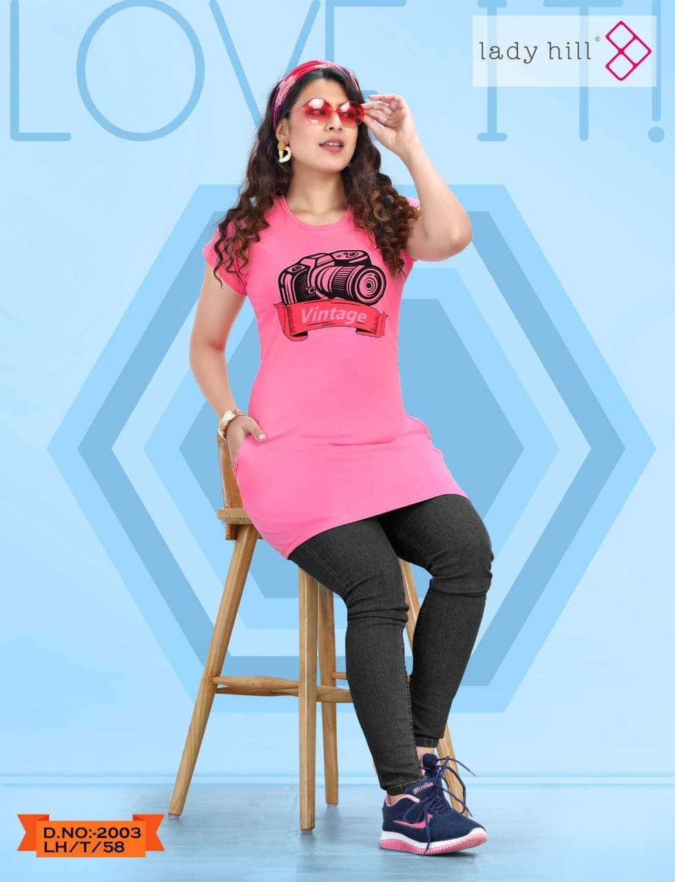 LADY HILL 2003 COLOURS BY LADY HILL 2003-A TO 20031-F SERIES DESIGNER STYLISH FANCY COLORFUL BEAUTIFUL PARTY WEAR & ETHNIC WEAR COLLECTION HOSIERY COTTON TOPS AT WHOLESALE PRICE