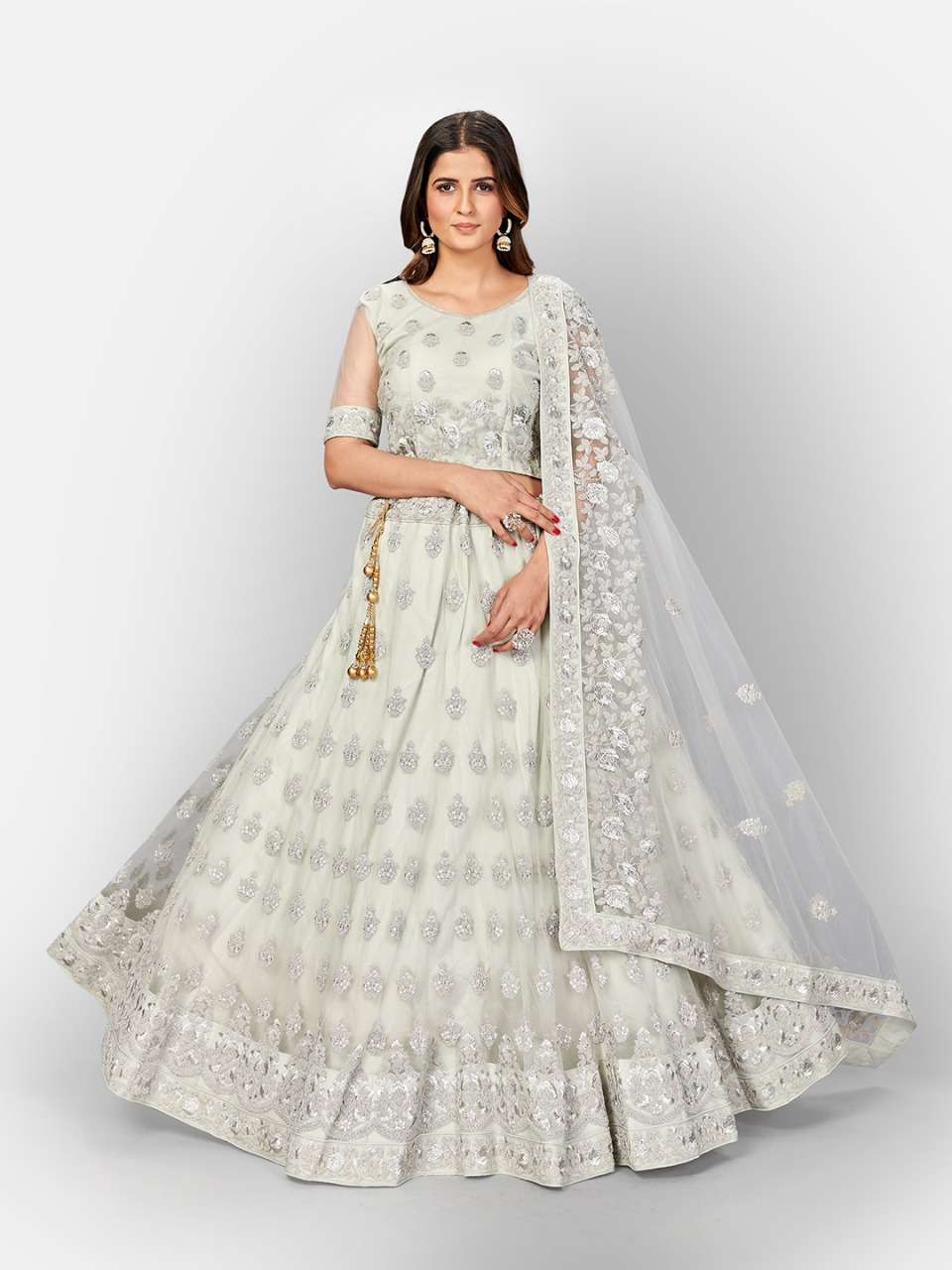 URVA VOL-2 BY SHEE STAR 201 TO 204 SERIES DESIGNER BEAUTIFUL COLLECTION OCCASIONAL WEAR & PARTY WEAR SOFT NET LEHENGAS AT WHOLESALE PRICE