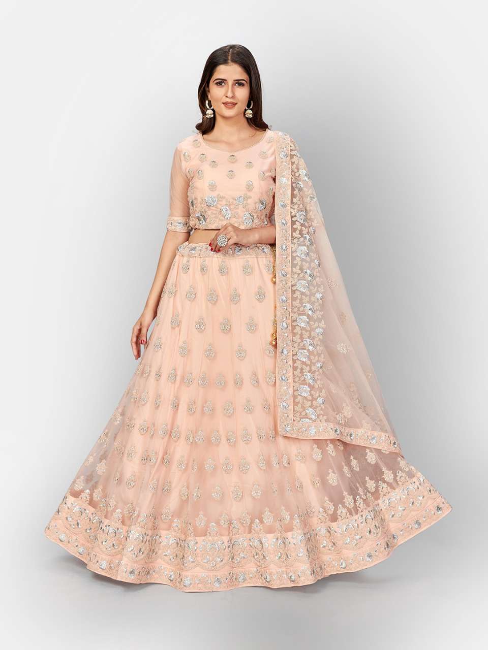 URVA VOL-2 BY SHEE STAR 201 TO 204 SERIES DESIGNER BEAUTIFUL COLLECTION OCCASIONAL WEAR & PARTY WEAR SOFT NET LEHENGAS AT WHOLESALE PRICE