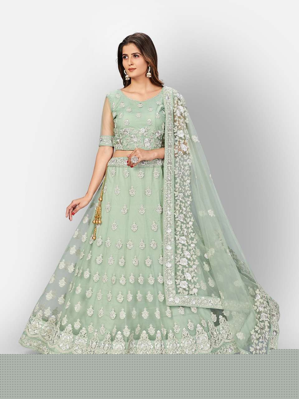 URVA VOL-2 BY SHEE STAR 201 TO 204 SERIES DESIGNER BEAUTIFUL COLLECTION OCCASIONAL WEAR & PARTY WEAR SOFT NET LEHENGAS AT WHOLESALE PRICE