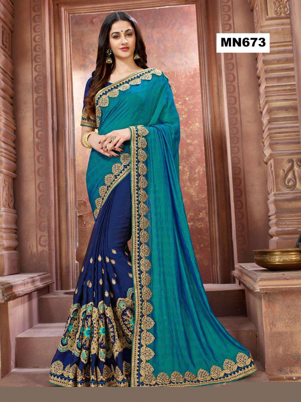 MANOHARI HIT DESIGN 673 BY MANOHARI INDIAN TRADITIONAL WEAR COLLECTION BEAUTIFUL STYLISH FANCY COLORFUL PARTY WEAR & OCCASIONAL WEAR ART SILK SAREES AT WHOLESALE PRICE
