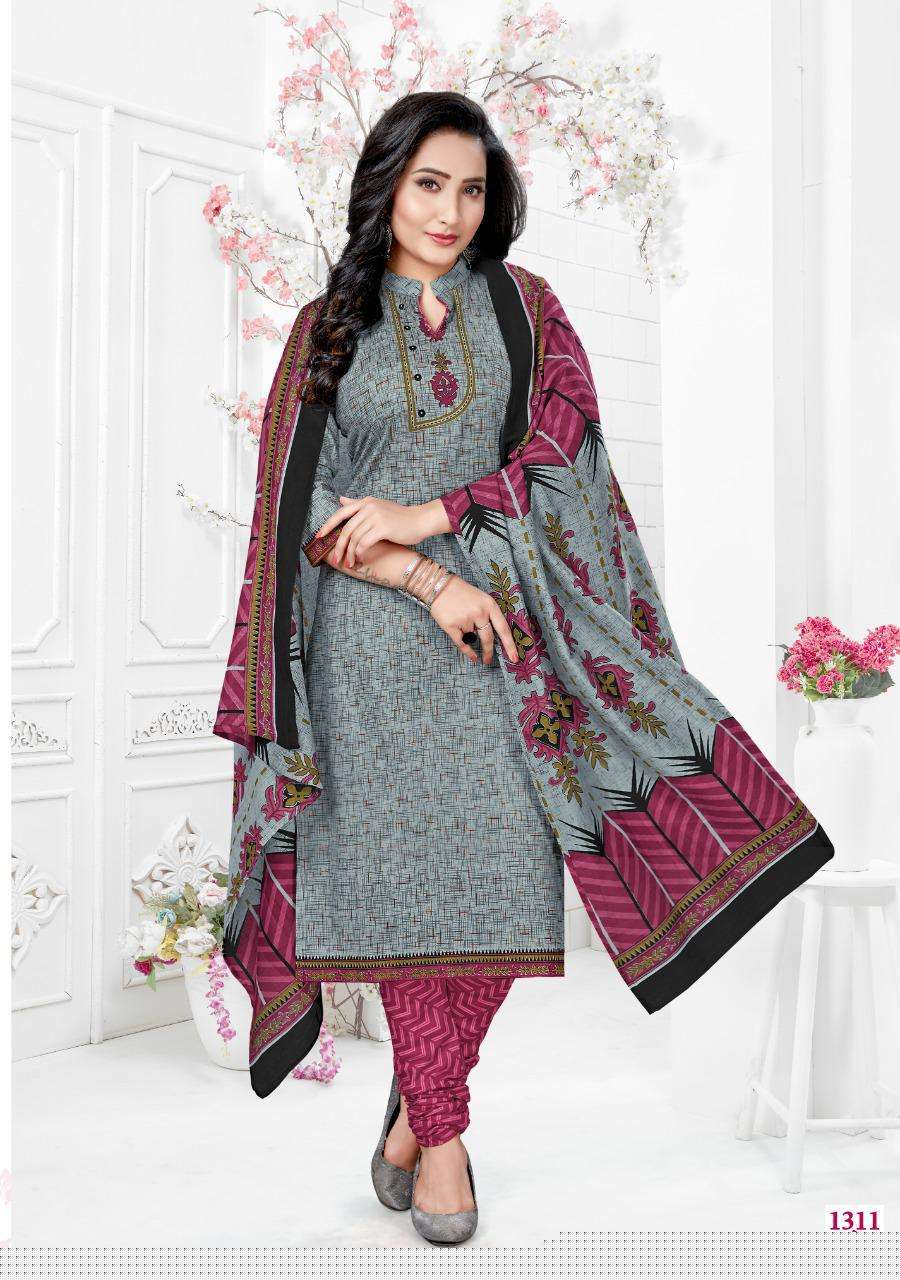 HEENA VOL-13 BY COTTON PLUSE 1301 TO 1312 SERIES BEAUTIFUL SUITS COLORFUL STYLISH FANCY CASUAL WEAR & ETHNIC WEAR PURE COTTON DRESSES AT WHOLESALE PRICE
