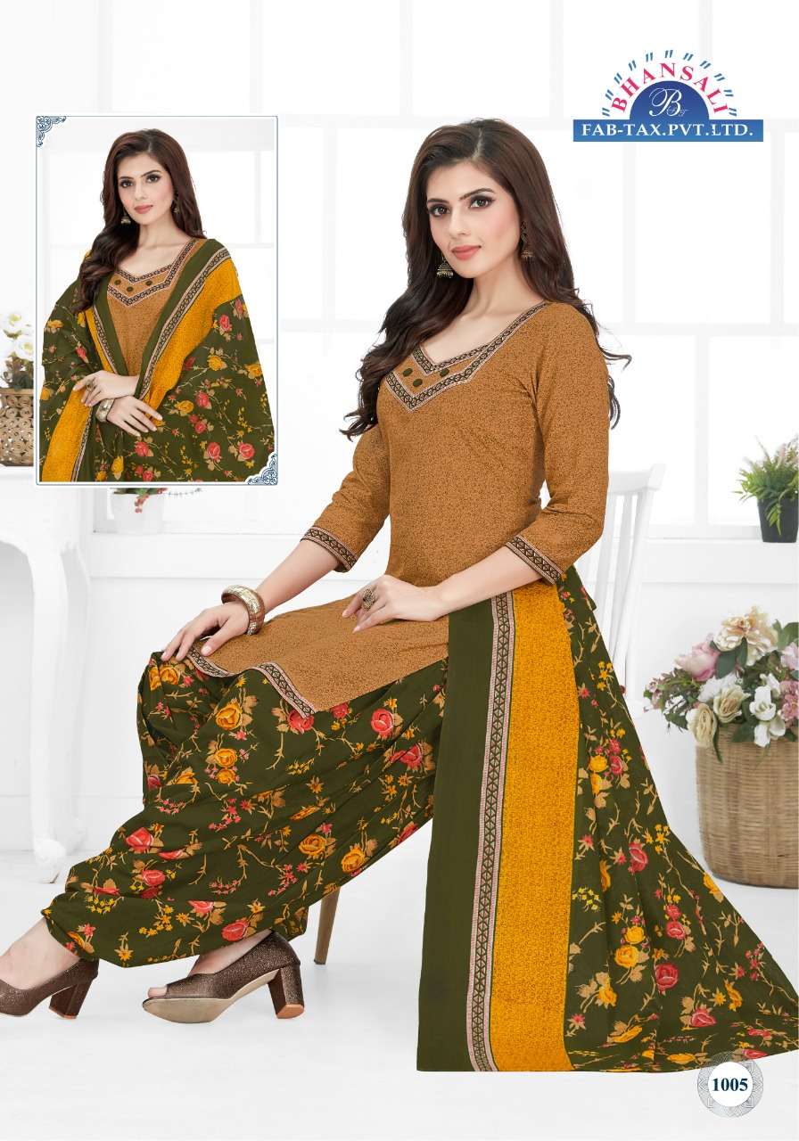 AASMA VOL-10 BY BHANSALI FAB 1001 TO 1015 SERIES BEAUTIFUL SUITS COLORFUL STYLISH FANCY CASUAL WEAR & ETHNIC WEAR PURE COTTON DRESSES AT WHOLESALE PRICE