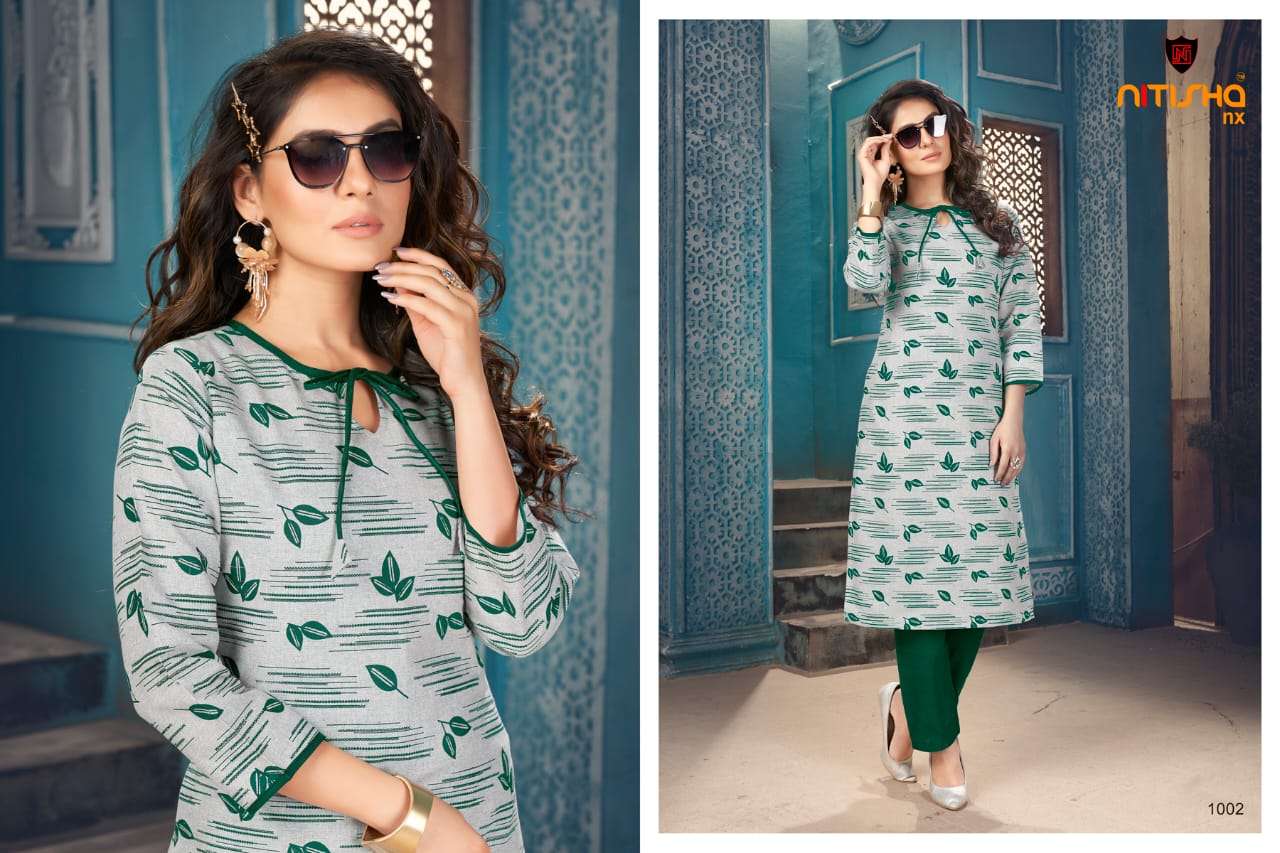 BUTTERFLY BY NITISHA NX 1001 TO 1004 SERIES DESIGNER STYLISH FANCY COLORFUL BEAUTIFUL PARTY WEAR & ETHNIC WEAR COLLECTION DYED FLEX PRINT KURTIS WITH BOTTOM AT WHOLESALE PRICE