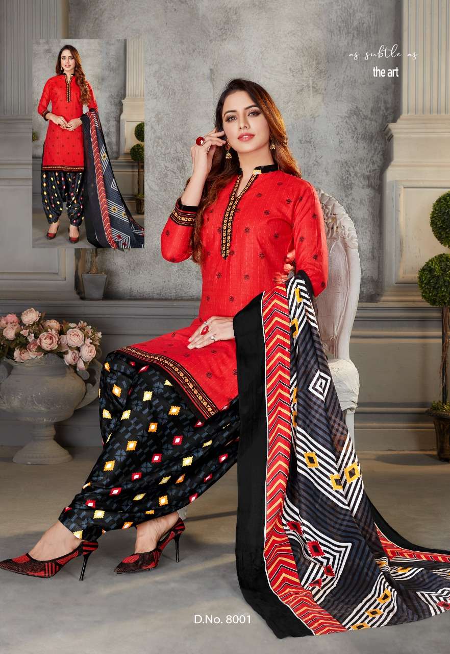 LAADKI VOL-8 BY SC 8001 TO 8016 SERIES BEAUTIFUL SUITS COLORFUL STYLISH FANCY CASUAL WEAR & ETHNIC WEAR PURE COTTON PRINT DRESSES AT WHOLESALE PRICE