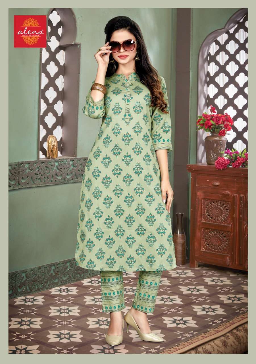 GULBAHAR BY ALENA 3067 TO 3072 SERIES DESIGNER STYLISH FANCY COLORFUL BEAUTIFUL PARTY WEAR & ETHNIC WEAR COLLECTION PURE COTTON FLEX PRINT KURTIS WITH BOTTOM AT WHOLESALE PRICE