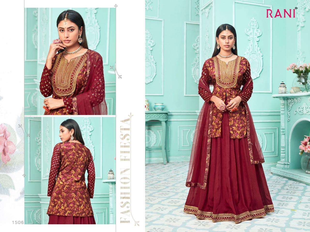 NAJMA VOL-2 BY RANI TRENDZ 1506 TO 1509 SERIES BEAUTIFUL SUITS COLORFUL STYLISH FANCY CASUAL WEAR & ETHNIC WEAR SILK DIGITAL PRINT DRESSES AT WHOLESALE PRICE