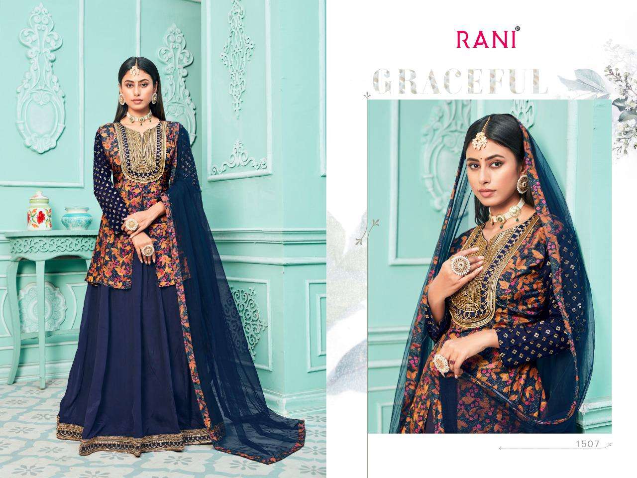 NAJMA VOL-2 BY RANI TRENDZ 1506 TO 1509 SERIES BEAUTIFUL SUITS COLORFUL STYLISH FANCY CASUAL WEAR & ETHNIC WEAR SILK DIGITAL PRINT DRESSES AT WHOLESALE PRICE