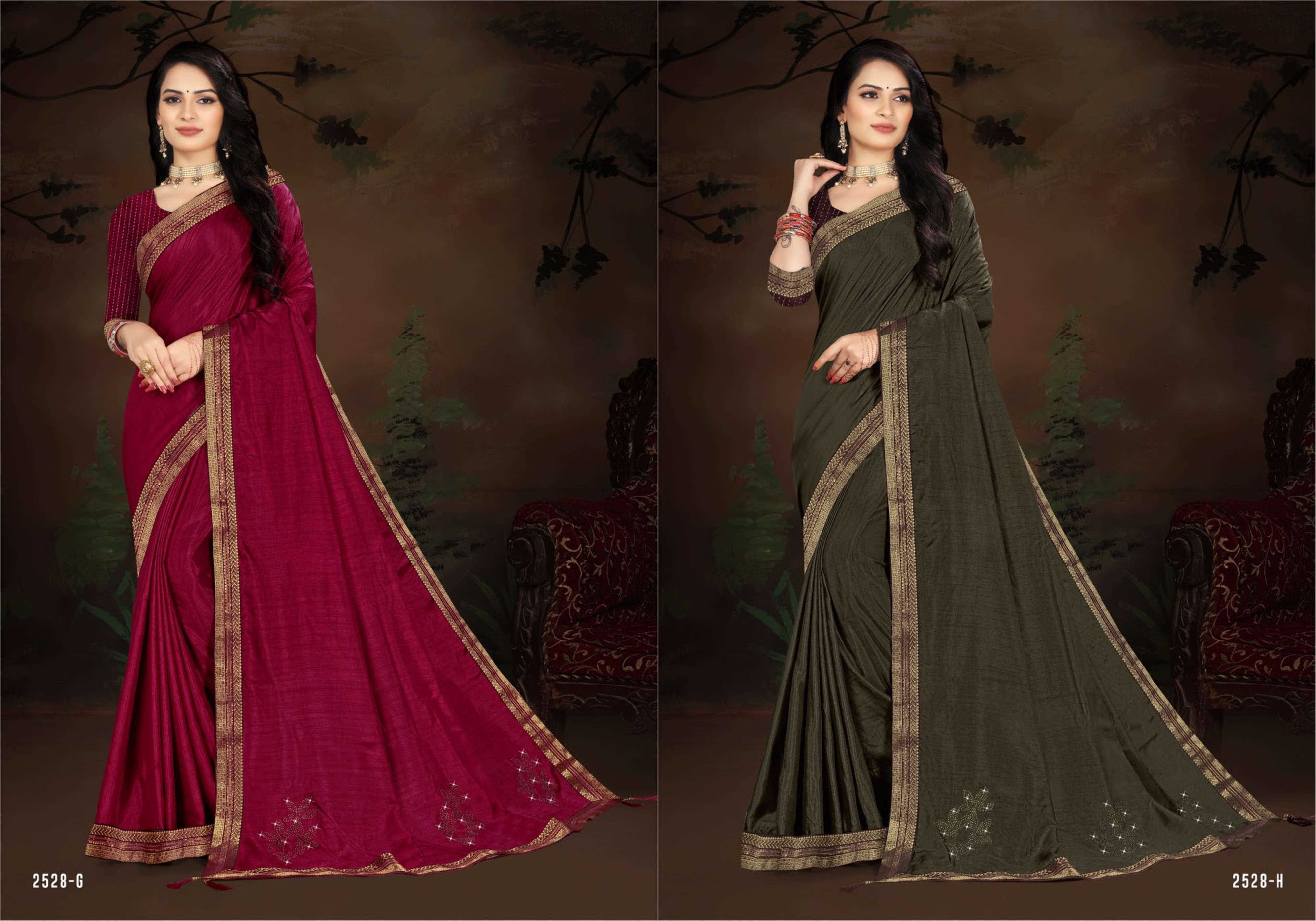 KESAR FALOODA BY INDIAN WOMEN 2528-A TO 2528-H SERIES INDIAN TRADITIONAL WEAR COLLECTION BEAUTIFUL STYLISH FANCY COLORFUL PARTY WEAR & OCCASIONAL WEAR DOLA SILK SAREES AT WHOLESALE PRICE