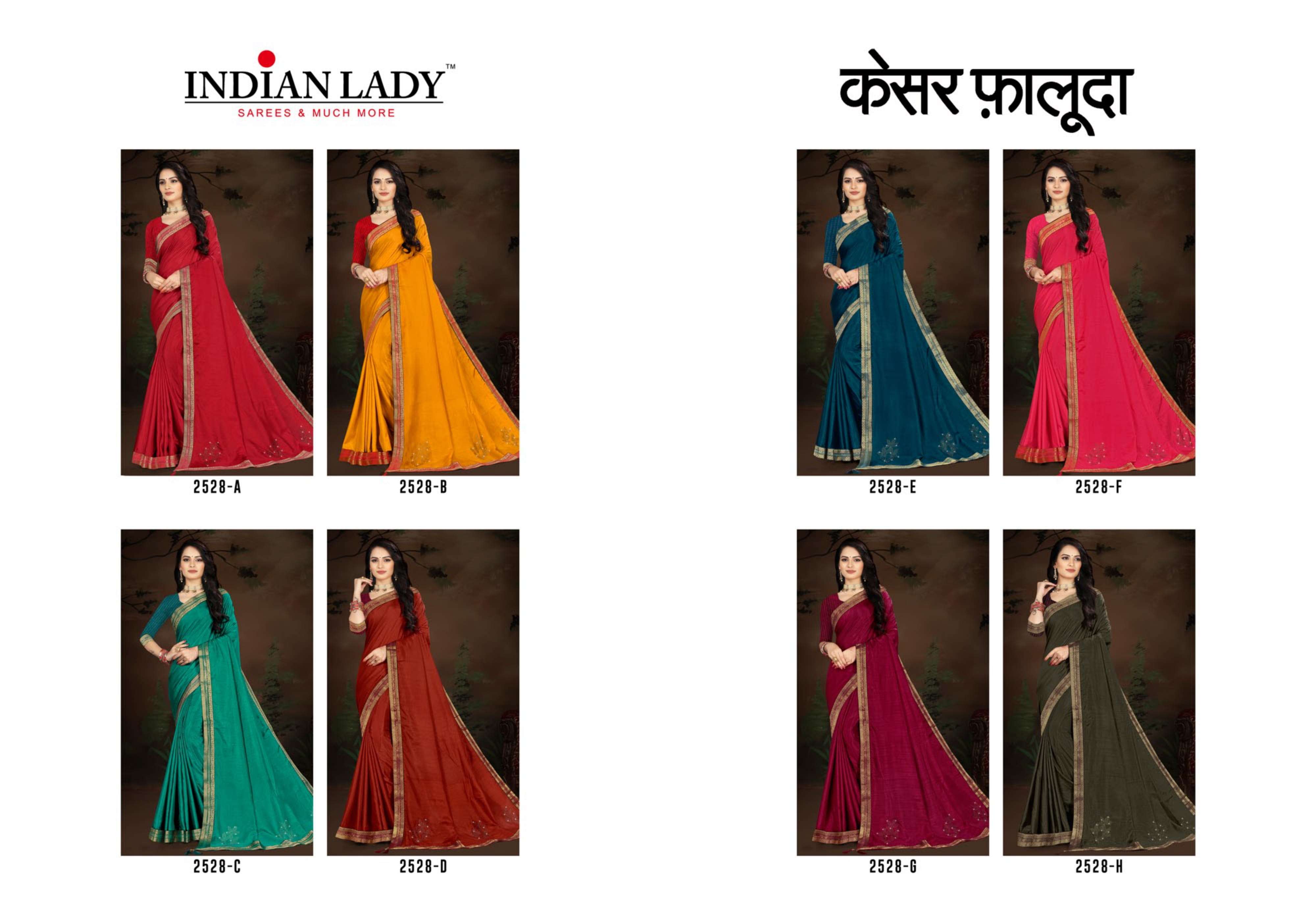 KESAR FALOODA BY INDIAN WOMEN 2528-A TO 2528-H SERIES INDIAN TRADITIONAL WEAR COLLECTION BEAUTIFUL STYLISH FANCY COLORFUL PARTY WEAR & OCCASIONAL WEAR DOLA SILK SAREES AT WHOLESALE PRICE