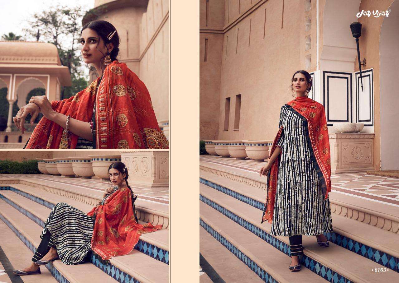 AMAYA BY JAY VIJAY PRINTS 6161 TO 6168 SERIES BEAUTIFUL SUITS COLORFUL STYLISH FANCY CASUAL WEAR & ETHNIC WEAR PURE JAM SATIN PRINT WITH WORK DRESSES AT WHOLESALE PRICE