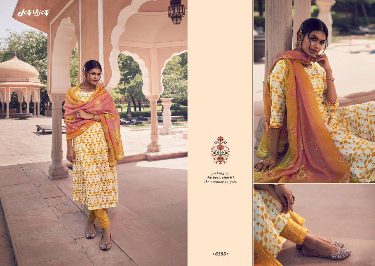 AMAYA BY JAY VIJAY PRINTS 6161 TO 6168 SERIES BEAUTIFUL SUITS COLORFUL STYLISH FANCY CASUAL WEAR & ETHNIC WEAR PURE JAM SATIN PRINT WITH WORK DRESSES AT WHOLESALE PRICE