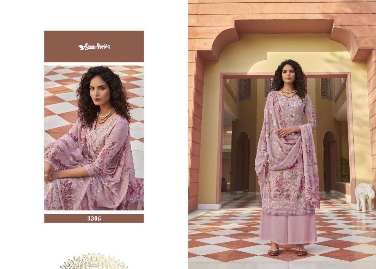 SHALIKA 3300 SERIES BY SHALIKA FASHION 3301 TO 3308 SERIES BEAUTIFUL SUITS STYLISH FANCY COLORFUL PARTY WEAR & OCCASIONAL WEAR FANCY DRESSES AT WHOLESALE PRICE