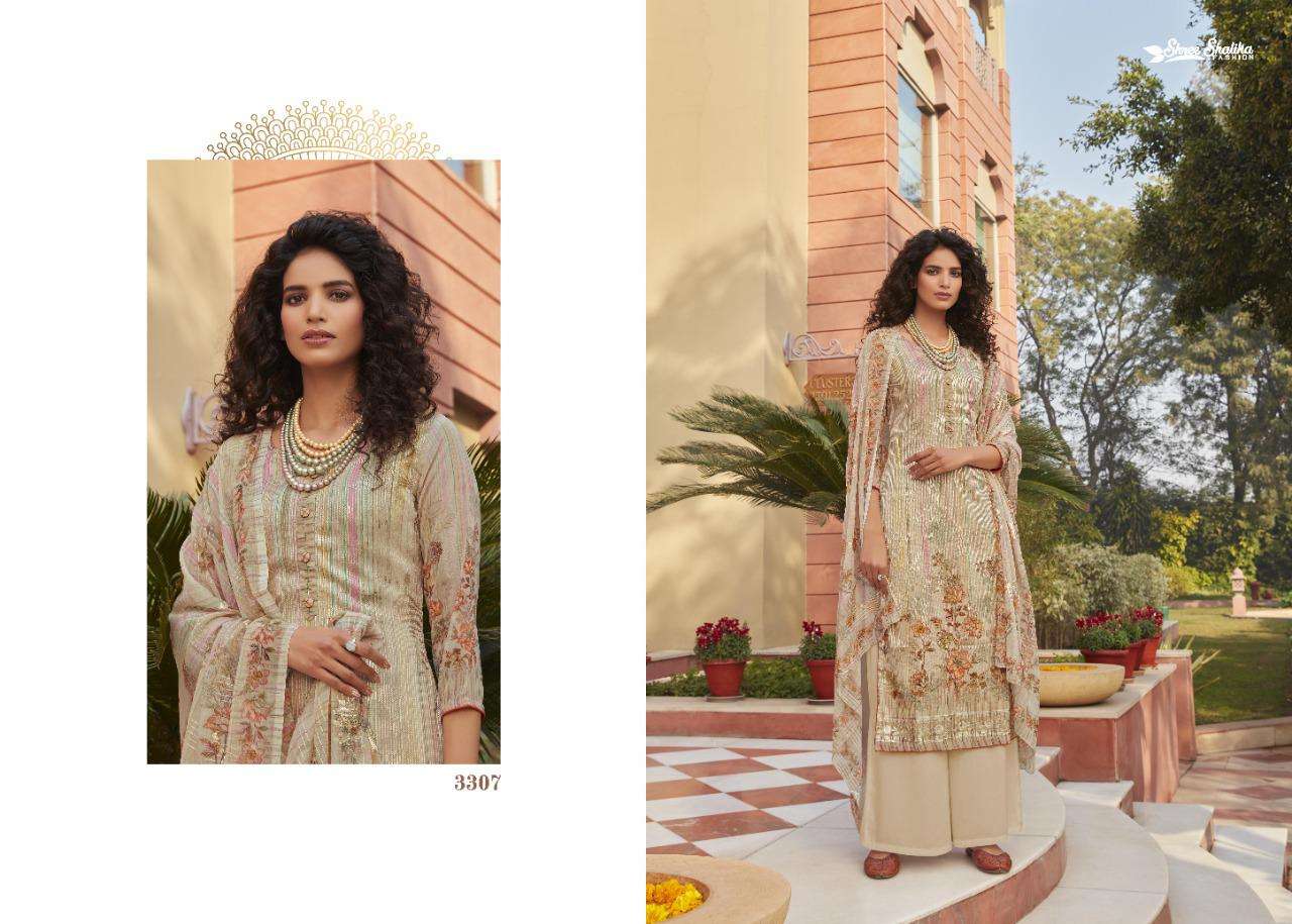 SHALIKA 3300 SERIES BY SHALIKA FASHION 3301 TO 3308 SERIES BEAUTIFUL SUITS STYLISH FANCY COLORFUL PARTY WEAR & OCCASIONAL WEAR FANCY DRESSES AT WHOLESALE PRICE