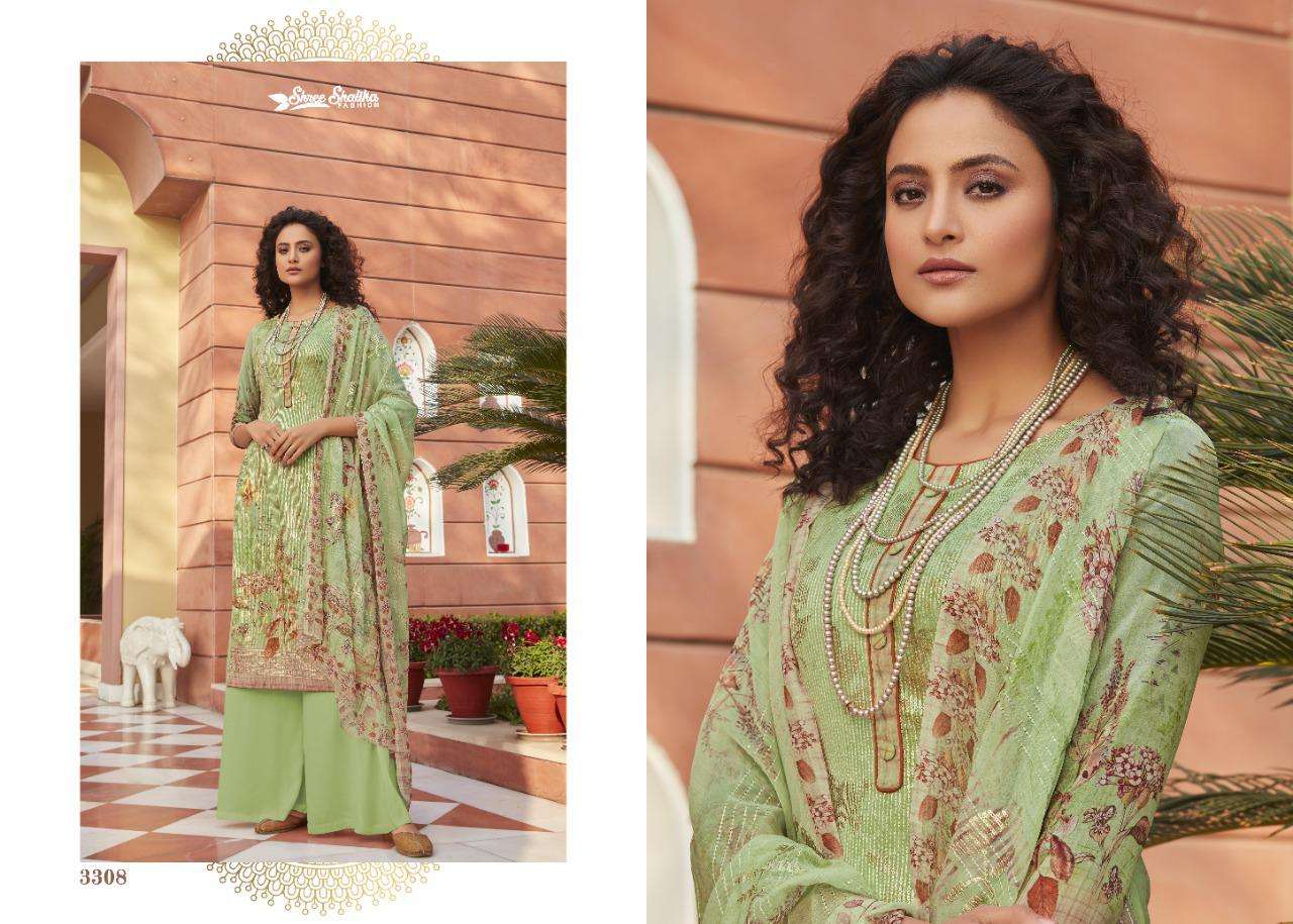 SHALIKA 3300 SERIES BY SHALIKA FASHION 3301 TO 3308 SERIES BEAUTIFUL SUITS STYLISH FANCY COLORFUL PARTY WEAR & OCCASIONAL WEAR FANCY DRESSES AT WHOLESALE PRICE
