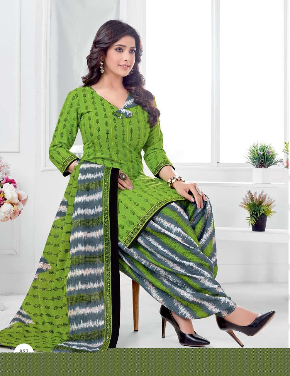 GEET PATIYALA VOL-8 BY KUBER 855 TO 867 SERIES BEAUTIFUL SUITS COLORFUL STYLISH FANCY CASUAL WEAR & ETHNIC WEAR PURE COTTON PRINT DRESSES AT WHOLESALE PRICE