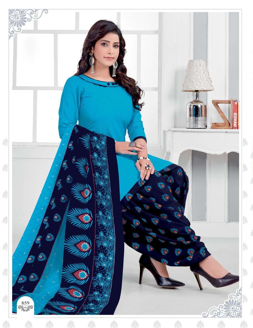 GEET PATIYALA VOL-8 BY KUBER 855 TO 867 SERIES BEAUTIFUL SUITS COLORFUL STYLISH FANCY CASUAL WEAR & ETHNIC WEAR PURE COTTON PRINT DRESSES AT WHOLESALE PRICE