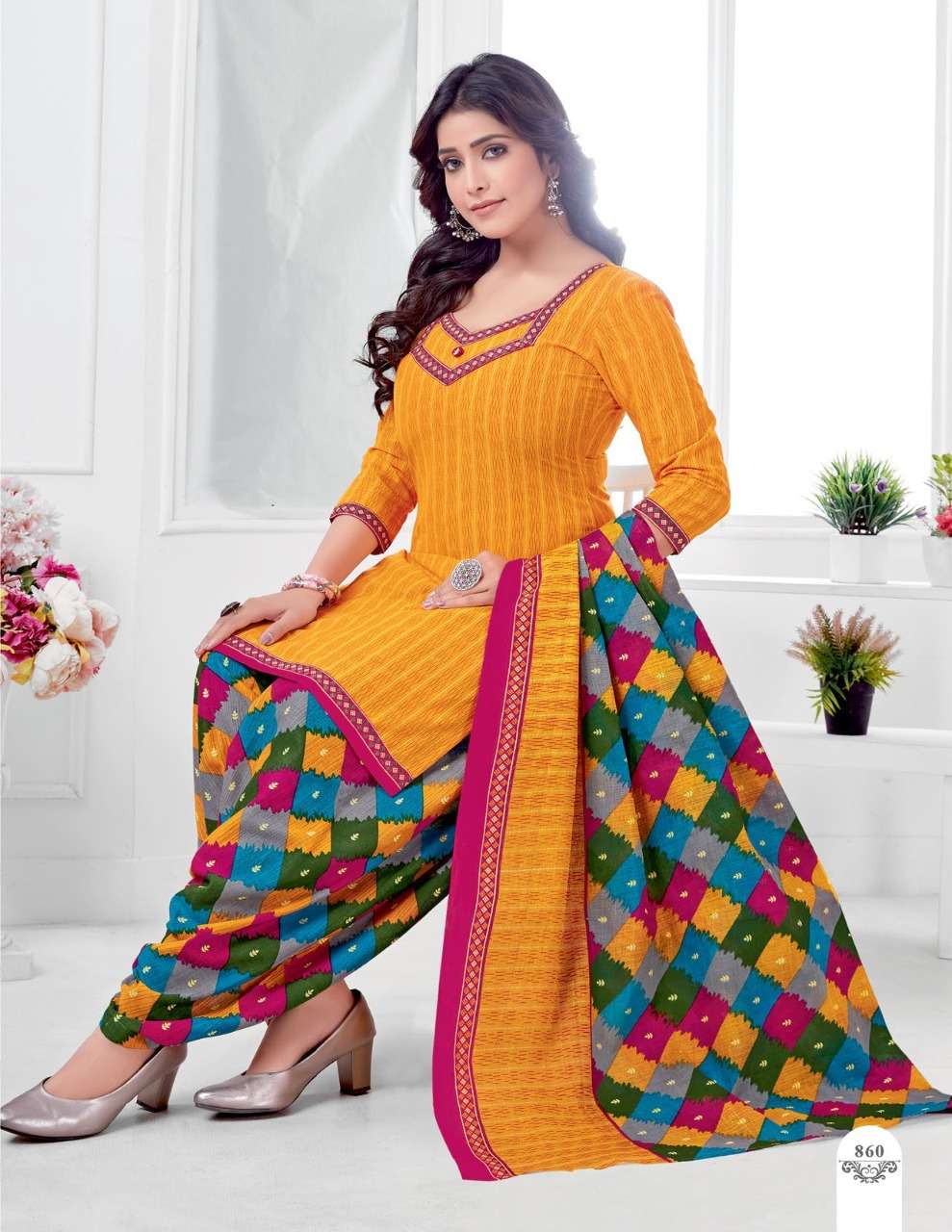 GEET PATIYALA VOL-8 BY KUBER 855 TO 867 SERIES BEAUTIFUL SUITS COLORFUL STYLISH FANCY CASUAL WEAR & ETHNIC WEAR PURE COTTON PRINT DRESSES AT WHOLESALE PRICE