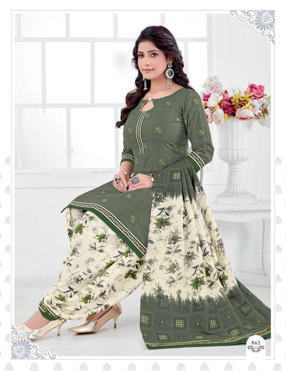 GEET PATIYALA VOL-8 BY KUBER 855 TO 867 SERIES BEAUTIFUL SUITS COLORFUL STYLISH FANCY CASUAL WEAR & ETHNIC WEAR PURE COTTON PRINT DRESSES AT WHOLESALE PRICE