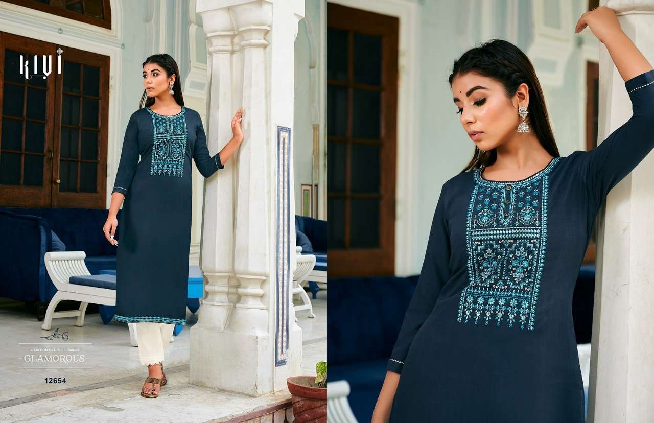 KIVI 12652 SERIES BY KIVI 12652 TO 12661 SERIES DESIGNER STYLISH FANCY COLORFUL BEAUTIFUL PARTY WEAR & ETHNIC WEAR COLLECTION FANCY LINING WITH WORK KURTIS AT WHOLESALE PRICE