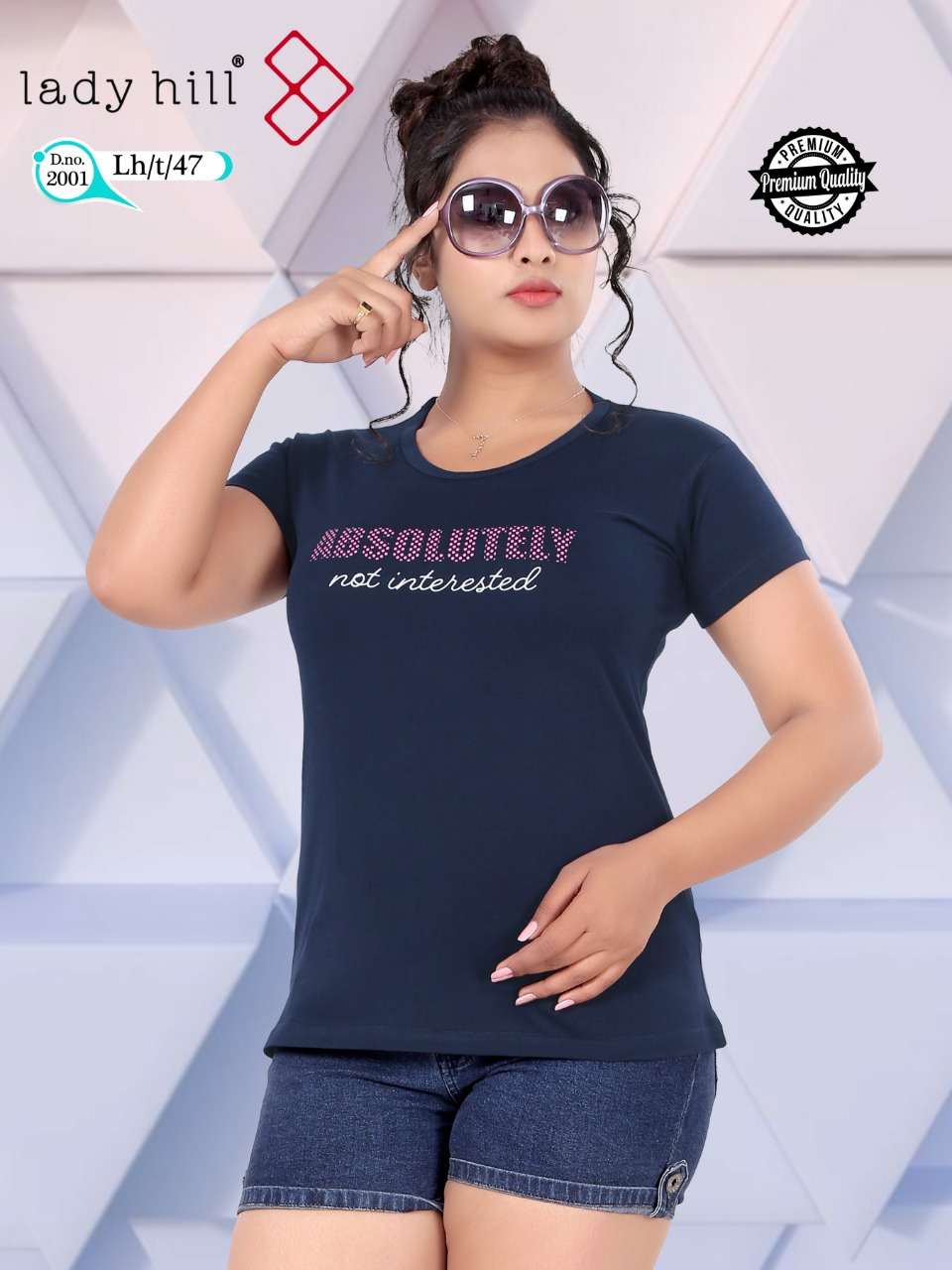 LADY HILL VOL-47 BY LADY HILL 2001-A TO 2001-J SERIES BEAUTIFUL COLORFUL STYLISH FANCY CASUAL WEAR & READY TO WEAR COTTON HOSIERY TOPS AT WHOLESALE PRICE