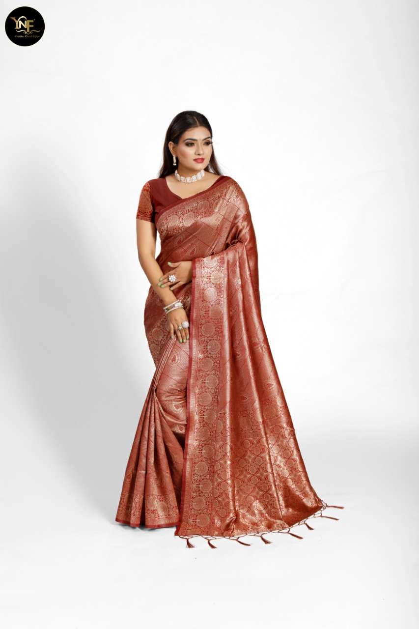 MEESHO SILK BY YADU NANDAN FASHION 01 TO 06 SERIES DESIGNER WEDDING COLLECTION BEAUTIFUL STYLISH FANCY COLORFUL PARTY WEAR & OCCASIONAL WEAR KANJIVARAM SILK DRESSES AT WHOLESALE PRICE