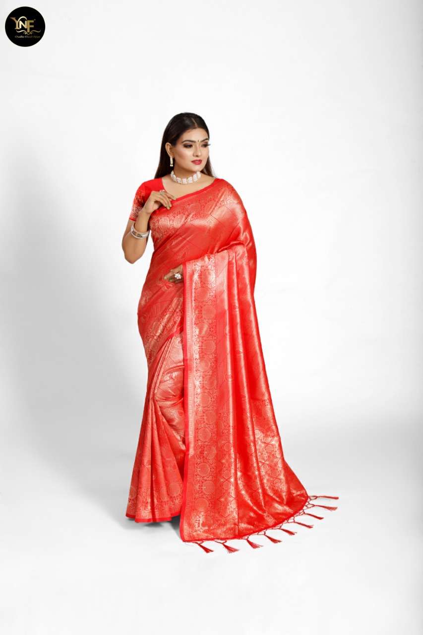 MEESHO SILK BY YADU NANDAN FASHION 01 TO 06 SERIES DESIGNER WEDDING COLLECTION BEAUTIFUL STYLISH FANCY COLORFUL PARTY WEAR & OCCASIONAL WEAR KANJIVARAM SILK DRESSES AT WHOLESALE PRICE