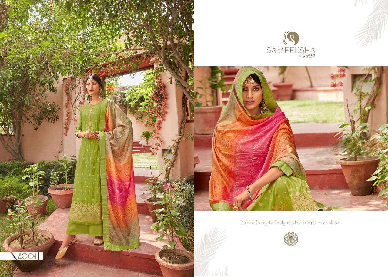 MANDAKINI BY SAMEEKSHA DESIGNER 2001 TO 2008 SERIES BEAUTIFUL SUITS COLORFUL STYLISH FANCY CASUAL WEAR & ETHNIC WEAR PURE FANCY JACQUARD DRESSES AT WHOLESALE PRICE