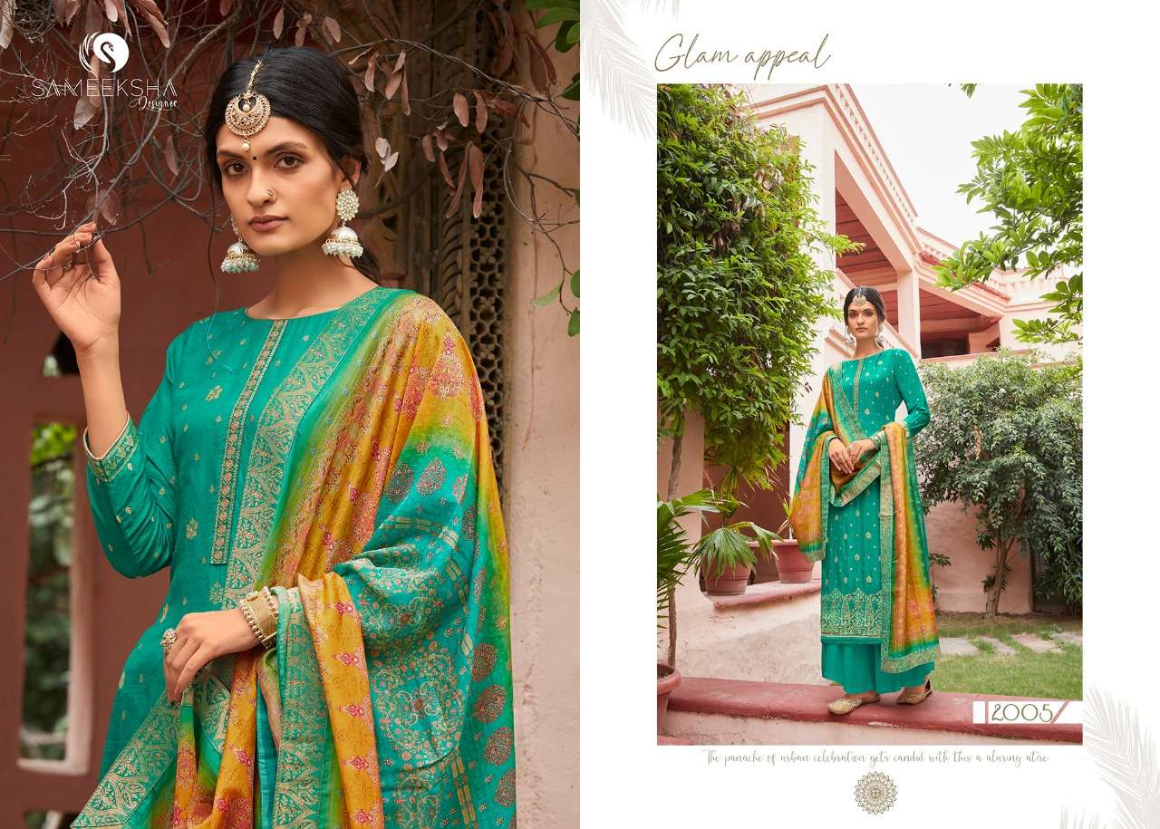MANDAKINI BY SAMEEKSHA DESIGNER 2001 TO 2008 SERIES BEAUTIFUL SUITS COLORFUL STYLISH FANCY CASUAL WEAR & ETHNIC WEAR PURE FANCY JACQUARD DRESSES AT WHOLESALE PRICE