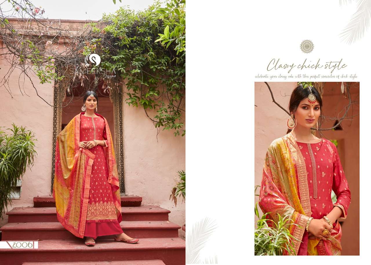 MANDAKINI BY SAMEEKSHA DESIGNER 2001 TO 2008 SERIES BEAUTIFUL SUITS COLORFUL STYLISH FANCY CASUAL WEAR & ETHNIC WEAR PURE FANCY JACQUARD DRESSES AT WHOLESALE PRICE