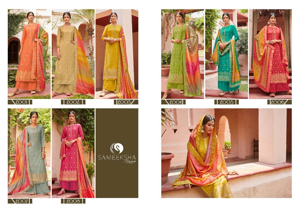 MANDAKINI BY SAMEEKSHA DESIGNER 2001 TO 2008 SERIES BEAUTIFUL SUITS COLORFUL STYLISH FANCY CASUAL WEAR & ETHNIC WEAR PURE FANCY JACQUARD DRESSES AT WHOLESALE PRICE