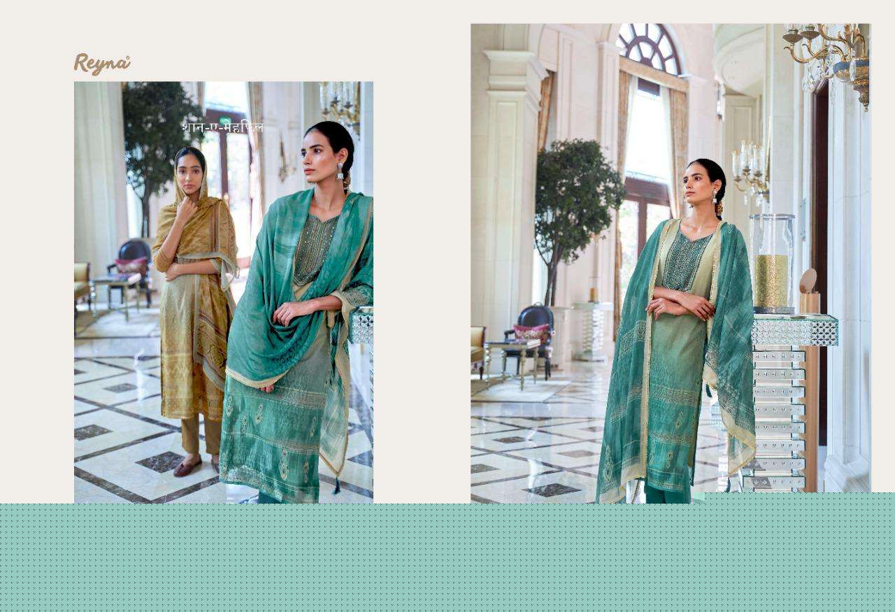 ROOH BY REYNA 641 TO 647 SERIES BEAUTIFUL SUITS COLORFUL STYLISH FANCY CASUAL WEAR & ETHNIC WEAR PURE BEMBERG SILK DIGITAL PRINT WITH WORK DRESSES AT WHOLESALE PRICE
